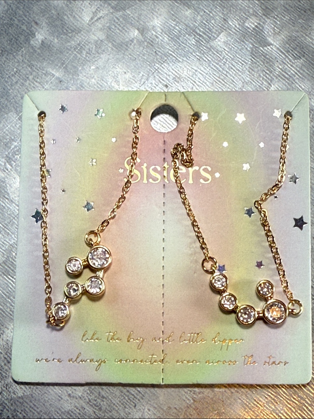 Gold Crystal Cluster Necklace - Gold tone